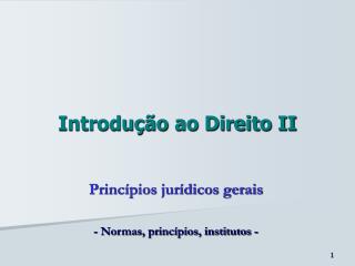 Introdução ao Direito II