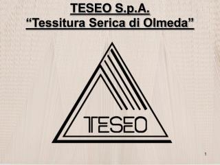 TESEO S.p.A. “Tessitura Serica di Olmeda”