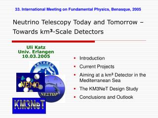 Neutrino Telescopy Today and Tomorrow – Towards km 3 -Scale Detectors