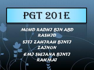 PGT 201e