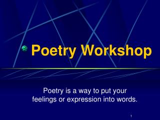 Poetry Workshop