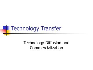 Technology Transfer