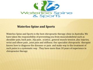 Waterloo Massage- Waterloo Spine and Sports