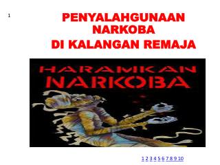 PENYALAHGUNAAN NARKOBA DI KALANGAN REMAJA