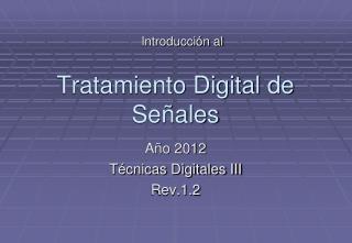 Tratamiento Digital de Señales