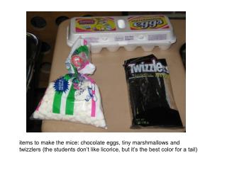 each students receives one egg (it’s a half egg, completely covered in chocolate)