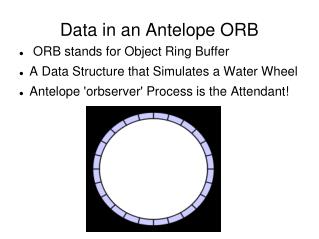 Data in an Antelope ORB
