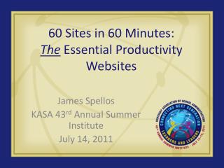 60 Sites in 60 Minutes: The Essential Productivity Websites