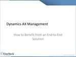 OneNeck IT Services: Dynamics AX Management - How to Benefi