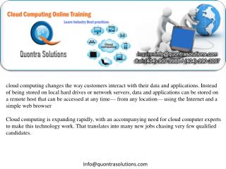 Cloud computing online Training |with Placement Assistance