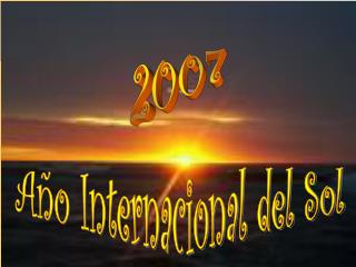 Año Internacional del Sol