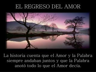 EL REGRESO DEL AMOR