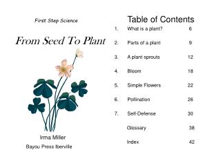 First Step Science From Seed To Plant