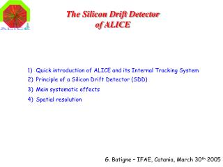 The Silicon Drift Detector of ALICE
