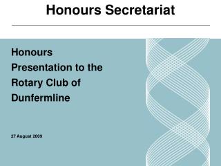 Honours Secretariat