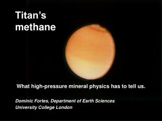 Titan’s methane