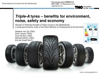 Triple-A tyres – benefits for environment, noise, safety and economy