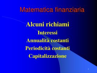 Matematica finanziaria