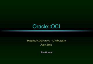 Oracle::OCI