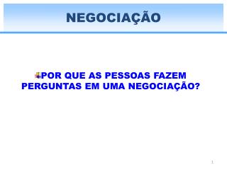 NEGOCIAÇÃO