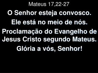 Mateus 17,22-27
