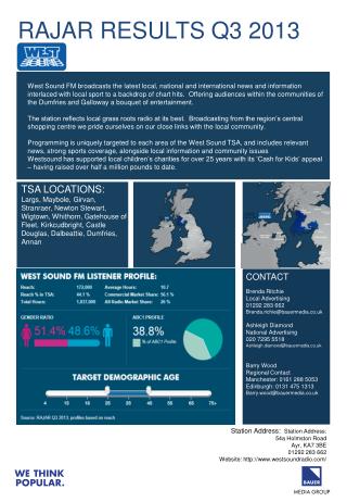 RAJAR RESULTS Q3 2013