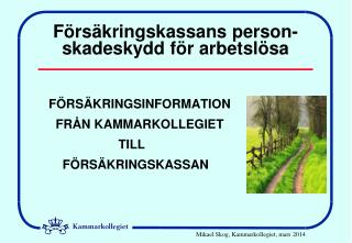 Försäkringskassans person-skadeskydd för arbetslösa