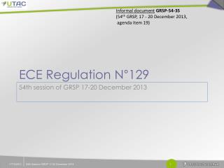ECE Regulation N°129