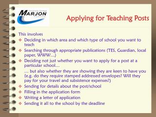 Applying for Teaching Posts