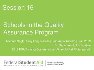 Schools in the Quality Assurance Program