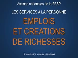 Assises nationales de la FESP