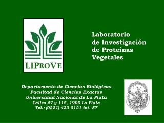 Laboratorio de Investigación de Proteínas Vegetales