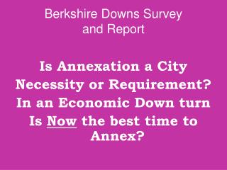 Berkshire Downs Survey and Report