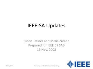 IEEE-SA Updates