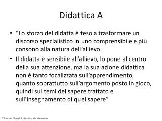 Didattica A