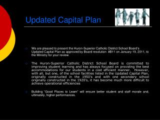 Updated Capital Plan