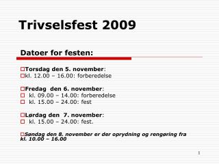 Trivselsfest 2009