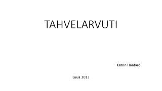 TAHVELARVUTI