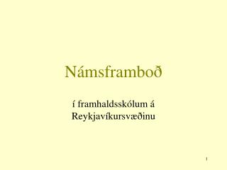 Námsframboð