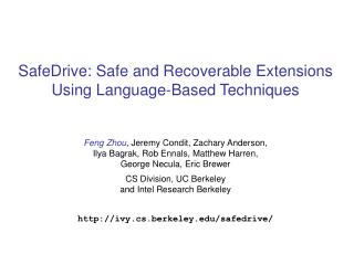 SafeDrive: Safe and Recoverable Extensions Using Language-Based Techniques