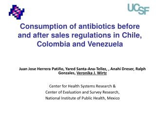 Consumption of antibiotics before and after sales regulations in Chile, Colombia and Venezuela