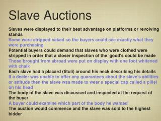 Slave Auctions