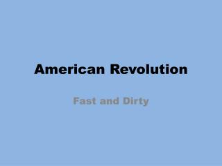 American Revolution