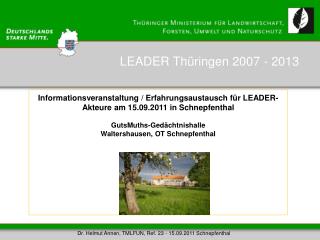 LEADER Thüringen 2007 - 2013