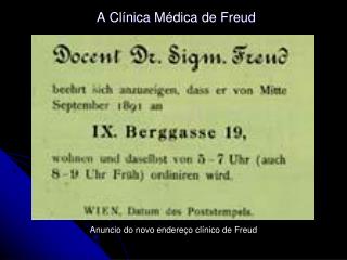 A Clínica Médica de Freud