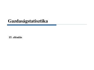 Gazdaságstatisztika