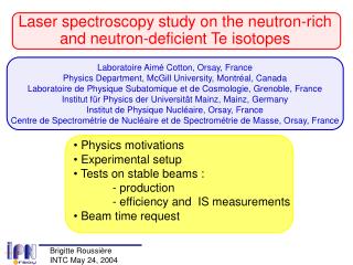 Laser spectroscopy study on the neutron-rich and neutron-deficient Te isotopes