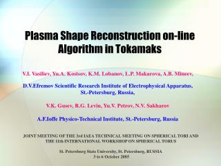 Plasma Shape Reconstruction on-line Algorithm in Tokamaks
