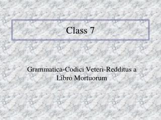 Class 7