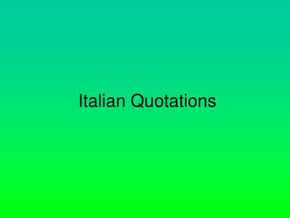 Italian Quotations